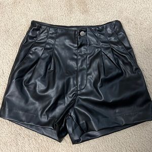 Faux Leather Shorts